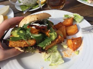 Burger  at Vegan's Prague in Prague