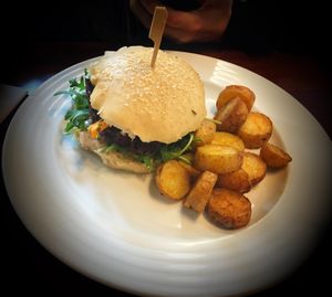 Quinoa burger  at Vegan's Prague in Prague