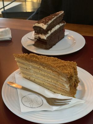 And the cake 😍😍😍 at Vegan's Prague in Prague