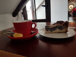 Cheesecake at Vegan's Prague in Prague