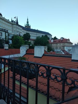 The view from the balcony at Vegan's Prague in Prague