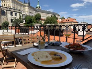 The view!!! at Vegan's Prague in Prague