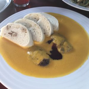 The traditional Czech dish with dumplings. Can’t remember the name. Was really nothing special.  at Vegan's Prague in Prague