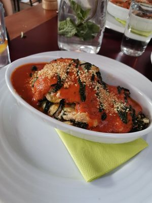 Zucchini Lasagne at Vegan's Prague in Prague