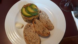 Starter : avocado caviar at Vegan's Prague in Prague