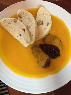 Stew & dumplings  at Vegan's Prague in Prague