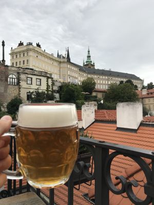 Rooftop views! at Vegan's Prague in Prague