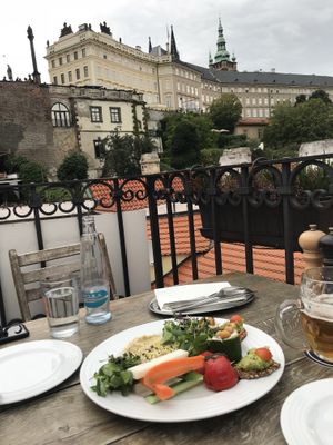 Appetizer sampler at Vegan's Prague in Prague