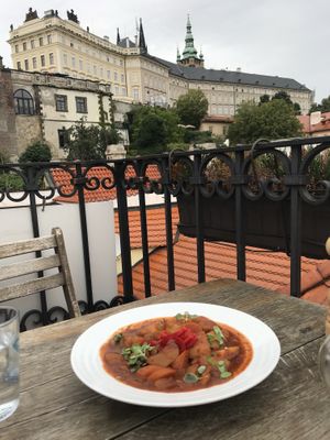 Goulash stew at Vegan's Prague in Prague