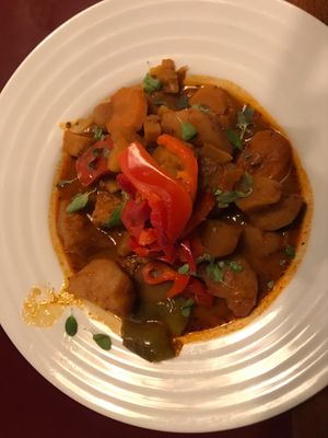 Czech potato stew at Vegan's Prague in Prague