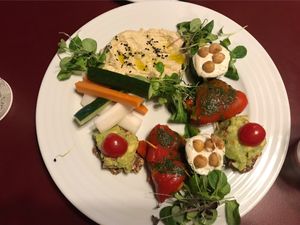 Shared mixed platter at Vegan's Prague in Prague