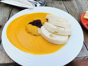 Vegan dumplings at Vegan's Prague in Prague