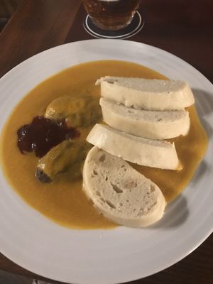 Czech dumplings at Vegan's Prague in Prague
