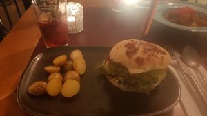Lovely burger at Vegan's Prague in Prague