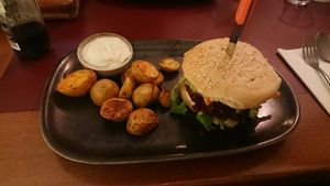 Andy Warhol burger at Vegan's Prague in Prague