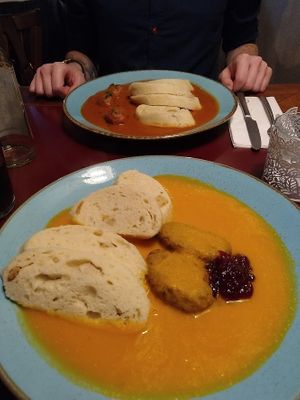 Traditional czech dishes  at Vegan's Prague in Prague