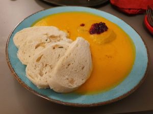 Czech dish dumplings at Vegan's Prague in Prague