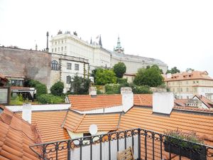 Beautiful view from the terrace at Vegan's Prague in Prague