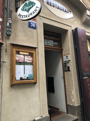 Outside  at Vegan's Prague in Prague