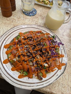 Vegan chick peas dish at Eco Eco in Tenerife