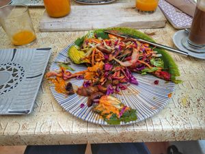 Chickpea omelette at Eco Eco in Tenerife