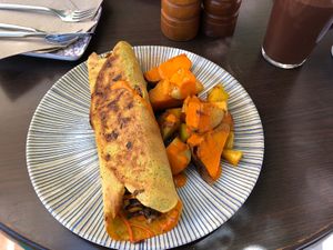 Burrito with sweet potatoes  at Eco Eco in Tenerife