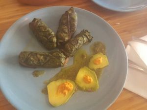 chard leaves stuffed with tofu and vegetables at Eco Eco in Tenerife