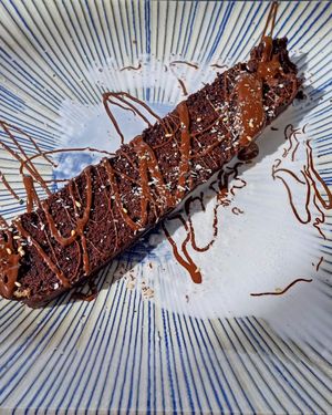 Vegan brownie at Eco Eco in Tenerife