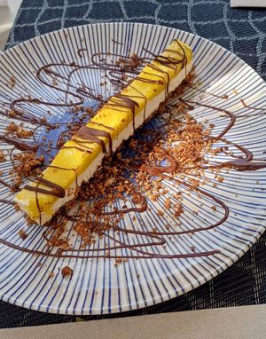 Mango and avocado cheesecake at Eco Eco in Tenerife