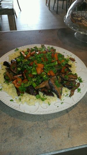 mushroom with millet at Eco Eco in Tenerife
