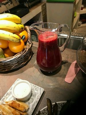 beetroot smoothie  at Eco Eco in Tenerife