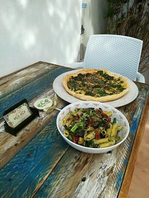 pasta and home made quich at Eco Eco in Tenerife