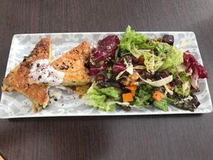 The quiches with feta and salad at Eco Eco in Tenerife