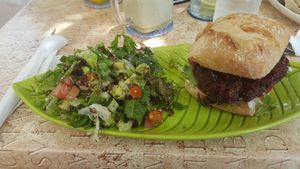 The burguer con tomate chutney at Eco Eco in Tenerife