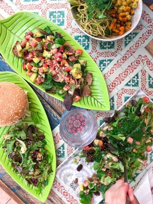 Burger and avocado toast at Eco Eco in Tenerife