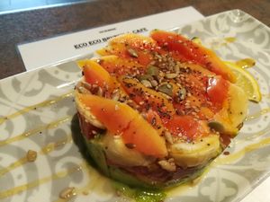 Avocado parfait at Eco Eco in Tenerife