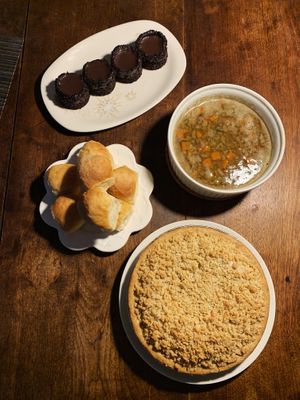 family meal  at Flourish Baking Company in Scarsdale