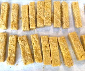 polenta fries  at Flourish Baking Company in Scarsdale