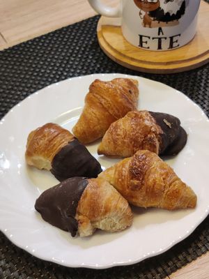 Chocolate croissants. Miss them at Crois-Sants in Barcelona
