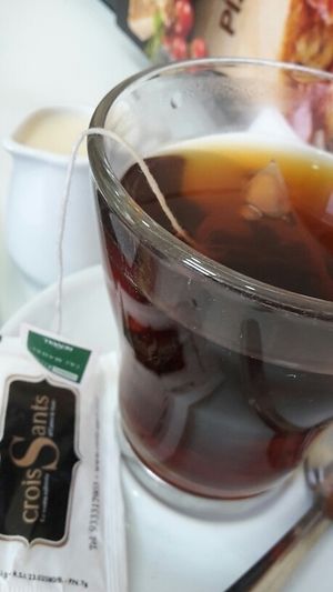 Tea with soymilk at Crois-Sants in Barcelona