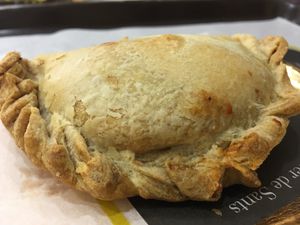 Vegan empanada at Crois-Sants in Barcelona