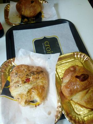 Some of the vegan croissants available at Crois-Sants in Barcelona