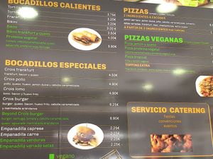 Green = vegano at Crois-Sants in Barcelona