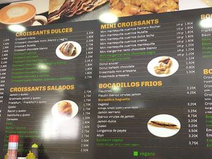 Green =vegano at Crois-Sants in Barcelona