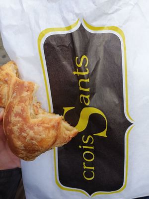 Croissant de proteina y queso. at Crois-Sants in Barcelona