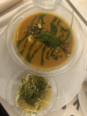 Carrot soup   at Sally Voltaire & Systrar in Stockholm