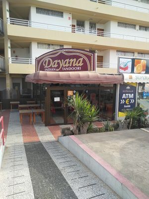 Outside of the restaurant at Dayana in Gran Canaria
