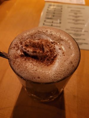 hot chocolate with oat milk at Steffenhagen in Dresden
