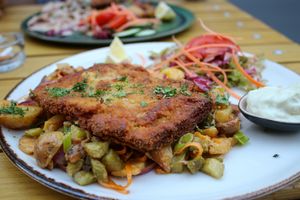 schnitzel Vienna style at Steffenhagen in Dresden