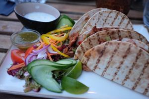 Tacos with pulled jackfruit at Steffenhagen in Dresden